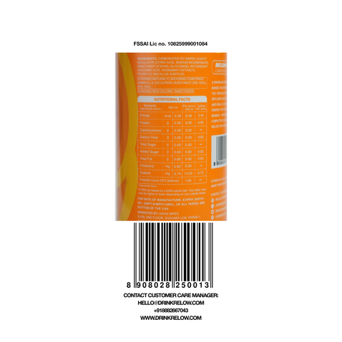 Relow Mango Sparkling Probiotic Soda