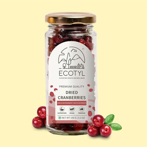 Ecotyl Dried Cranberries | Seedless Dried Fruit |