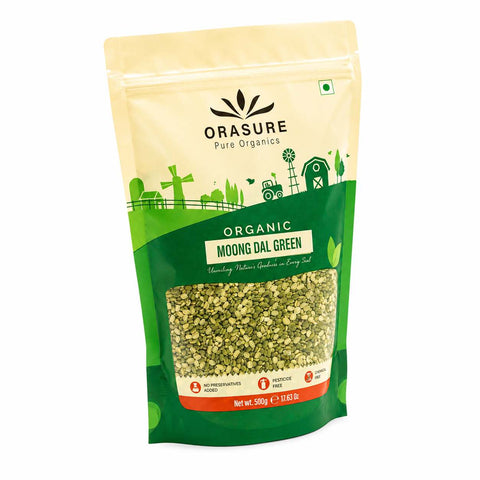 Orasure Organics Moong Dal Split (Green)