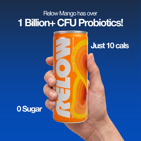 Relow Mango Sparkling Probiotic Soda