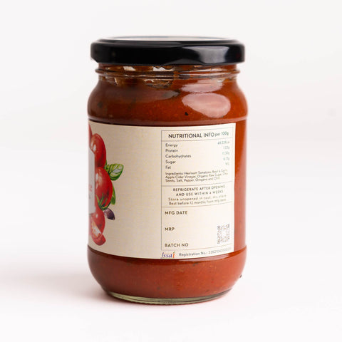 Himalayan Haat Tomato Basil Sauce With Garlic and Chia 340grams
