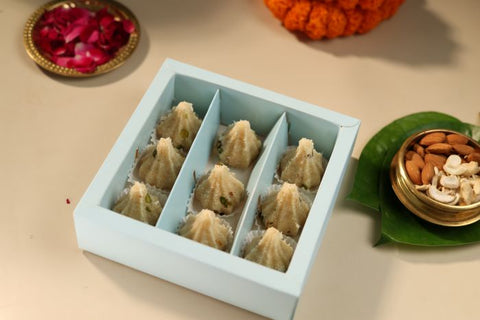 Mawa Modak- 9Pcs Box (Delivered Separately Next Day)