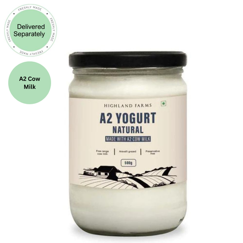A2 Yogurt Natural, 500gm (Delivered Separately Next Day)