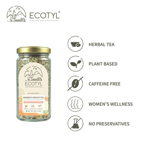 Ecotyl Women's Health Tea | Hormonal Balance | Herbal Tea | 50g