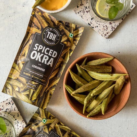 Spiced Okra Chips with Coriander