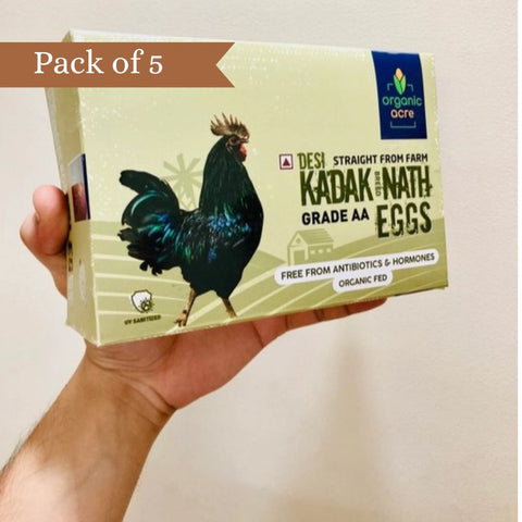 Organic Kadaknath Eggs Pack of 5