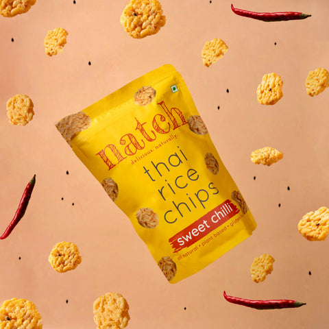 Natch Thai rice chips - sweet chilli 100grams