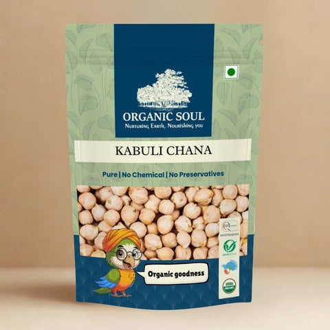 Organic Soul Organic Kabuli Chana – Unpolished | 500 g