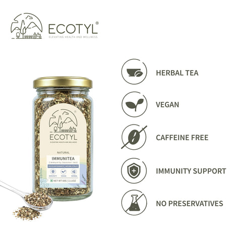 Ecotyl Immunitea (Immunity Booster Tea) | Nourishing Blend | Herbal Tea | 60g