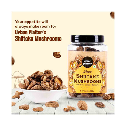 Urban Platter Dried Shiitake Mushrooms, 100g (Umami-Rich | Perfect for Asian Soups, Stir-Fries & Sushi )