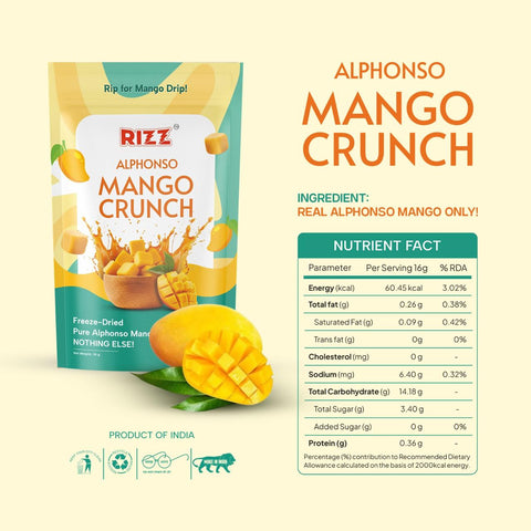 Alphanso Mango Crunch (Freeze dried)