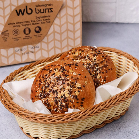 Wheaty Whole Wheat Buns (100% Atta) 4Pc 375g