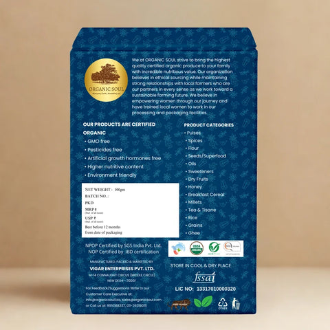 Organic Soul Organic Black Pepper Whole (Kali Mirch) | 100 g