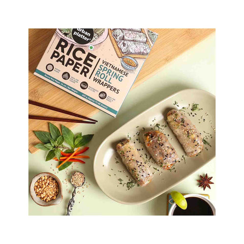 Urban Platter Round Rice Paper Sheets, 400g (Vietnamese Spring Roll Wrappers, Gluten-free,  80-85 Sheets per pack)