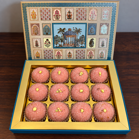 Gulabi Mithas- Rose Gulkand Laddoos (Delivered Next Day separately)