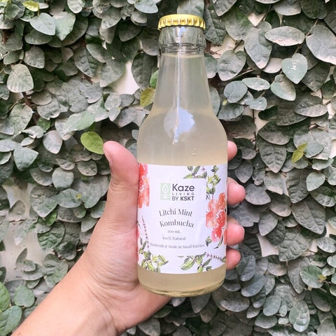 Minty Litchi Kombucha