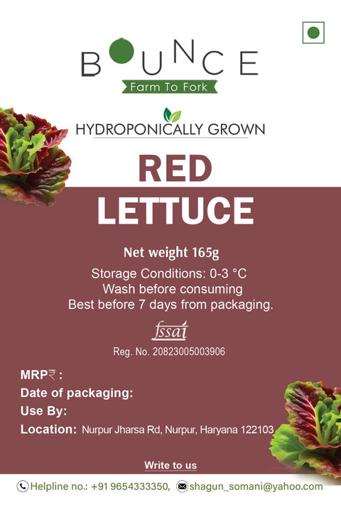 Red Lettuce With Salad Dressing
