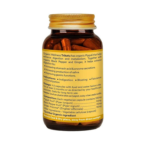 Trikatu Capsules (Certified Organic)