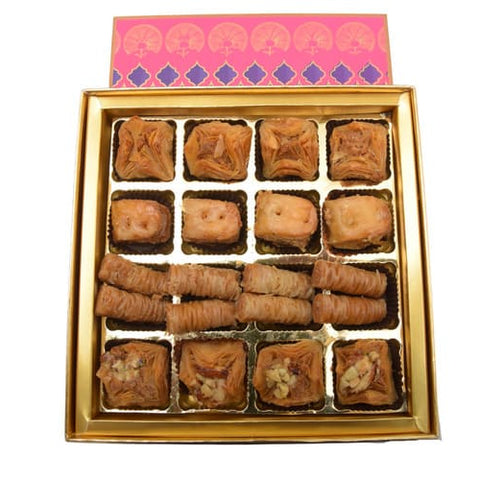 Assorted Turkish Baklava Gift Box - 16 pieces (Delivered Separately Next Day)