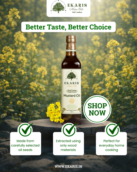 Wood Pressed Black Mustard Oil - 5 Liter