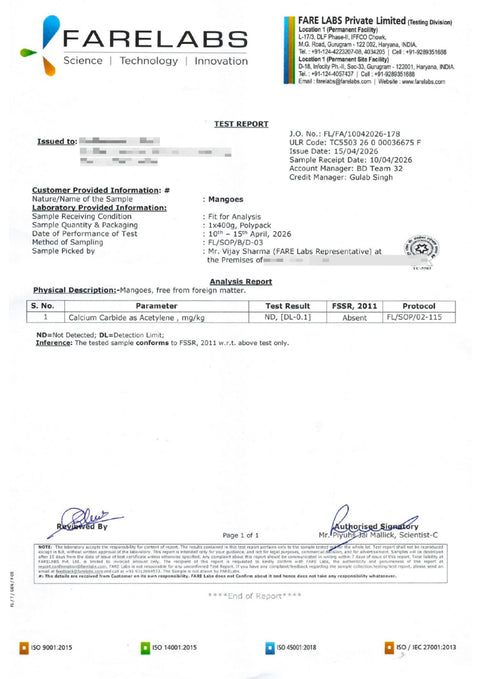 Alphonso Mango Carbide Free