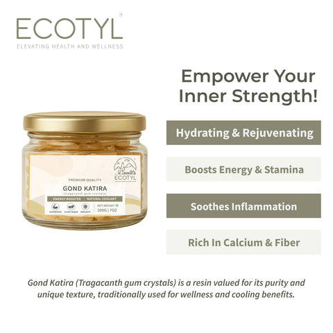 Ecotyl Gond Katira | Natural Cooling Gum | Supports Digestion | 200g