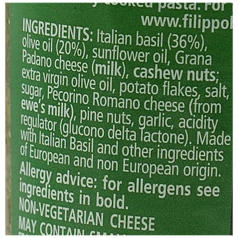 Filippo Berio Green Pesto 6x190g