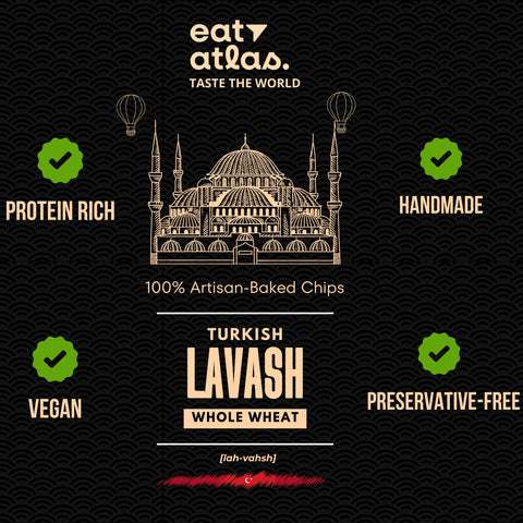 Eat Atlas | Healthier Baked Sesame Lavash Chips (85 gms)