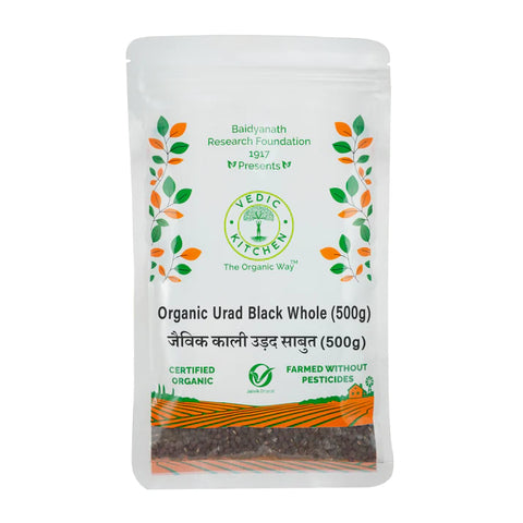 Vedic Kitchen Organic Urad Black Whole (Certified Organic) 500 grams