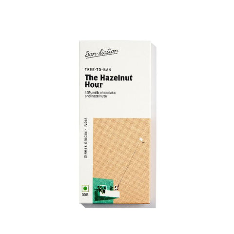 The Hazelnut Hour - 45% Milk Hazelnut Chocolate Net Weight: 55gms