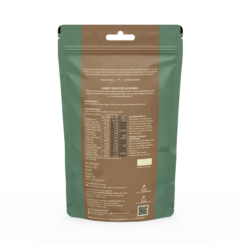 Nourish Organics Honey Roasted Almonds 100grams