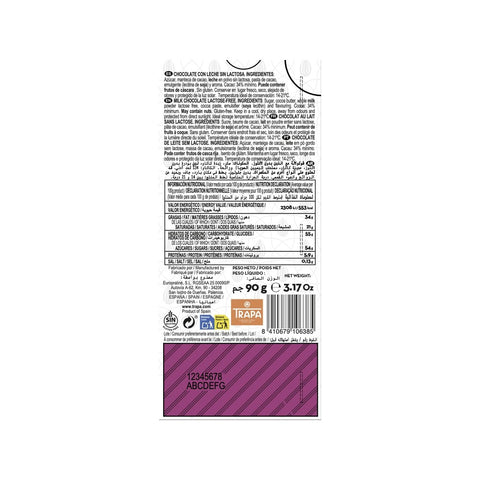 Trapa Bar Milk Chocolate Lactose Free 100g