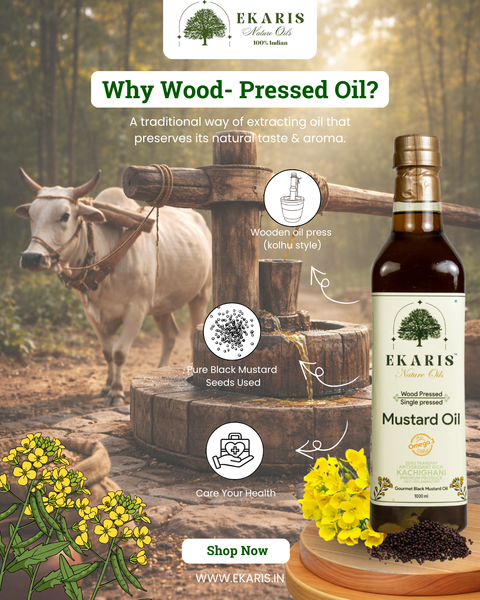 Wood Pressed Black Mustard Oil - 1 Liter