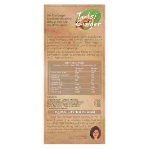 Organic Wellness Tulsi Ginger (25 Tea Bags)