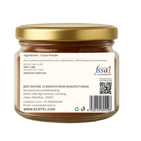 Ecotyl Cacao Powder | Rich in Antioxidants | Boosts Energy | 150g