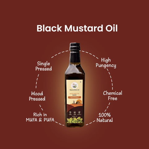 KSKT Black Mustard Oil (Cold Pressed) (Pack of 5)