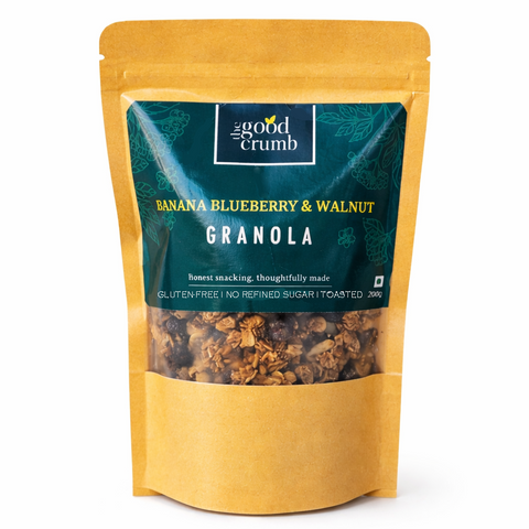 Banana Blueberry Walnut Granola I Gluten-free I No refined sugar