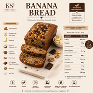 Wholesome Banana Bread -  Vegan, Gluten Free, Refined Sugar free