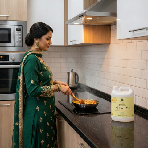 Wood Pressed Black Mustard Oil - 5 Liter