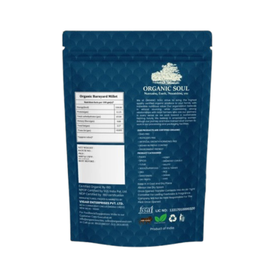 Organic Soul Organic Barnyard Millet – Unpolished | 500 g