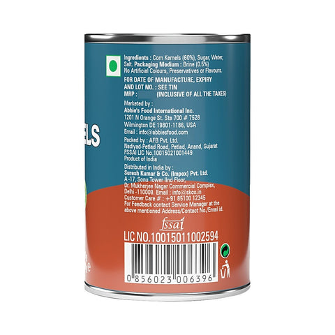 Abbie's Canned Corn Kernal in Brine 400g