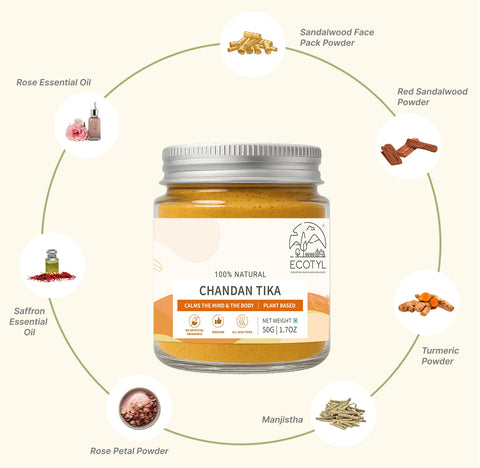 Ecotyl Chandan Teeka | Natural Sandalwood Teeka | Puja & Meditation | 50g