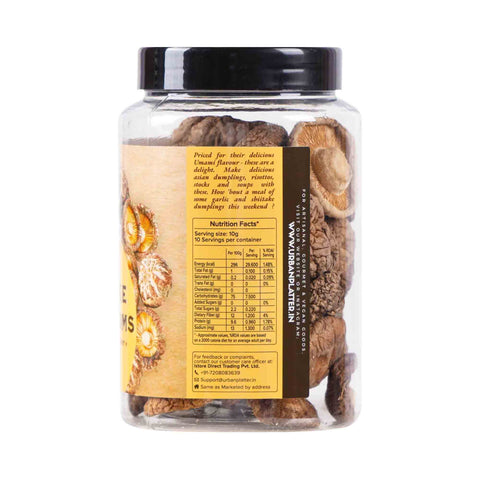 Urban Platter Dried Shiitake Mushrooms, 100g (Umami-Rich | Perfect for Asian Soups, Stir-Fries & Sushi )