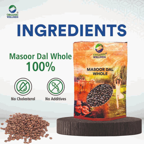 Organic Wellness Masoor Whole 450 grams
