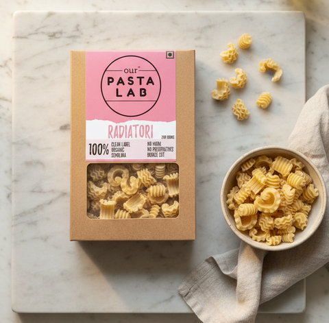 Eggless Semolina Radiatori