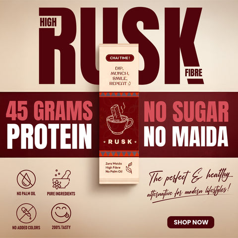 High Protein Sugar-Free Rusk | No Maida | Made with Desi Ghee