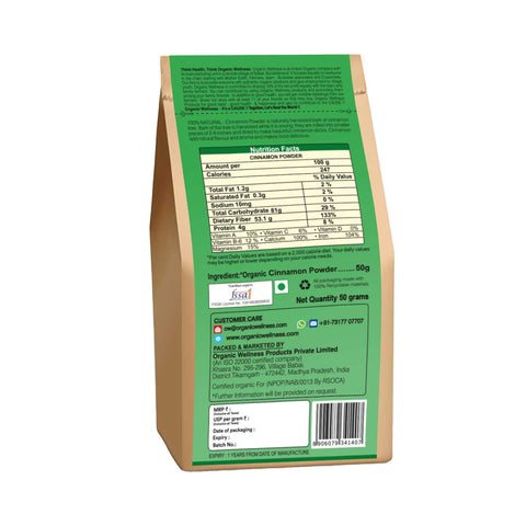 Organic Wellness Cinnamon Powder 50 grams