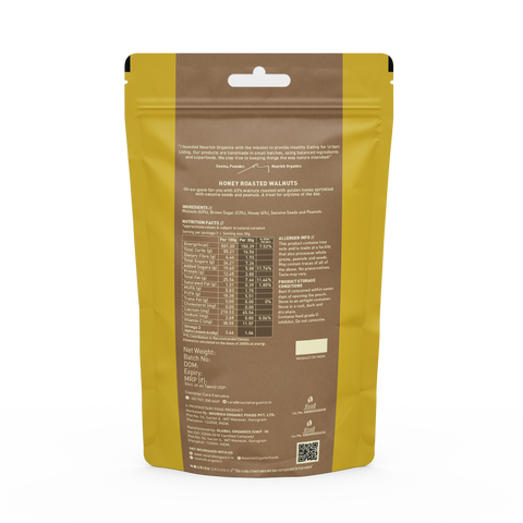 Nourish Organics Honey Roasted Walnut 100grams