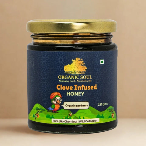 Organic Soul Clove Infused Wild Forest Honey | 225 g