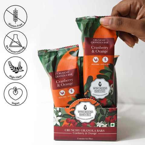 Crunchy Granola Bars - Cranberry & Orange (Single)